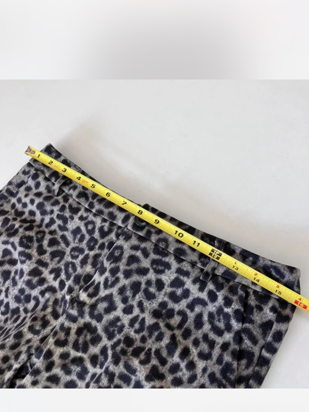Women’s 8 Leopard Print Pants - Black and Gray - Picture 2 of 5